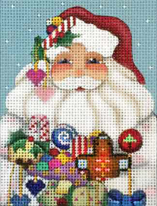 Melissa Shirley Designs Candy Santa MS Needlepoint Canvas