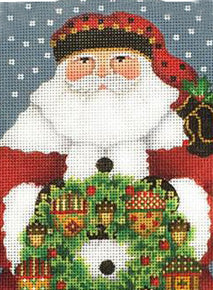 Melissa Shirley Designs Acorn Santa MS Needlepoint Canvas