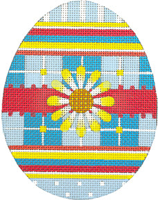 Melissa Shirley Designs Daisy Plaid Eggs MS Needlepoint Canvas