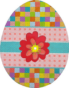 Melissa Shirley Designs Checkered Egg MS Needlepoint Canvas