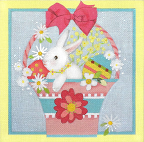 Melissa Shirley Designs Bunny Basket MS Needlepoint Canvas