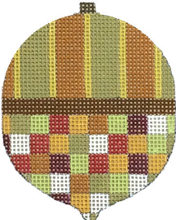 Melissa Shirley Designs Checkerboard Acorn MS Needlepoint Canvas