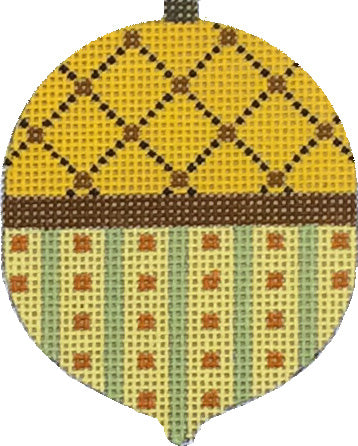 Melissa Shirley Designs Black Trellis Acorn MS Needlepoint Canvas
