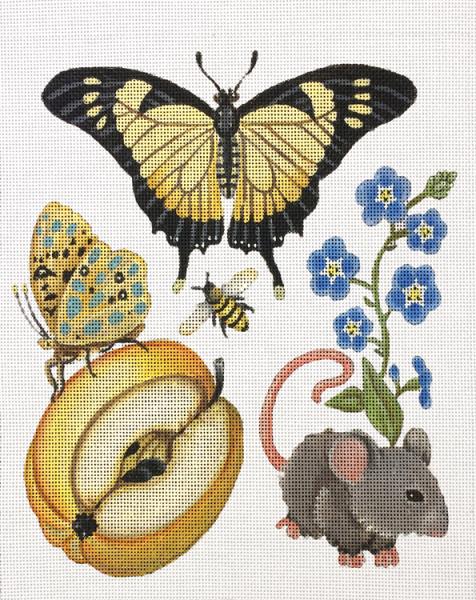 Melissa Shirley Designs Butterfly Botan W/Mouse Needlepoint Canvas