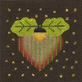 Melissa Shirley Designs Box Insert-Acorn Heart Needlepoint Canvas