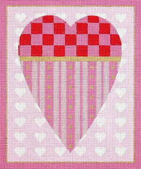 Melissa Shirley Designs Checkerboard Heart MS Needlepoint Canvas