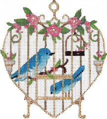 Melissa Shirley Designs Birdcage Heart MS Needlepoint Canvas