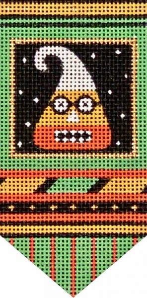 Melissa Shirley Designs Candy Corn Mini-Banner Needlepoint Canvas