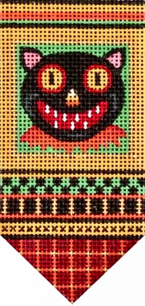 Melissa Shirley Designs Black Cat Mini-Banner MS Needlepoint Canvas