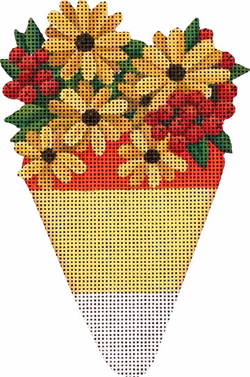Melissa Shirley Designs Candy Corn W/Daisys MS Needlepoint Canvas