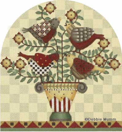 Melissa Shirley Designs 4 Calling Birds MS Needlepoint Canvas