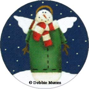 Melissa Shirley Designs Angel Snowman MS Needlepoint Canvas