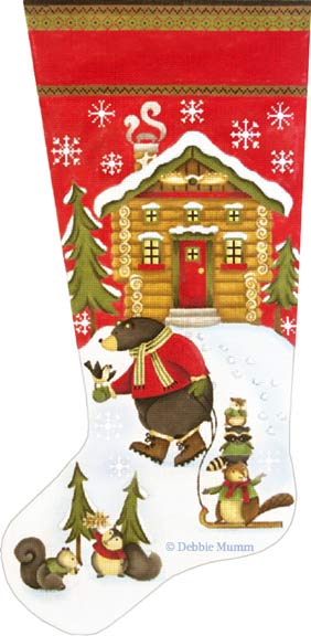 Melissa Shirley Designs Bear Sled MS Needlepoint Canvas