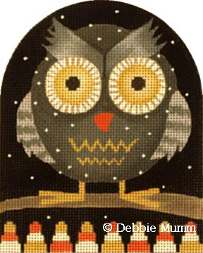 Melissa Shirley Designs Candy Corn Owl MS Needlepoint Canvas
