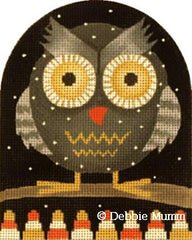 Melissa Shirley Designs Candy Corn Owl MS Needlepoint Canvas