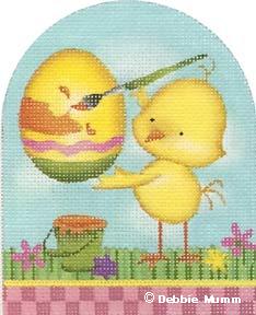 Melissa Shirley Designs Chick Painting Eggs MS Needlepoint Canvas