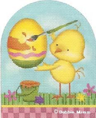 Melissa Shirley Designs Chick Painting Eggs MS Needlepoint Canvas