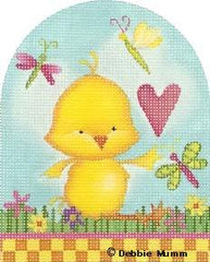 Melissa Shirley Designs Chick/Heart MS Needlepoint Canvas