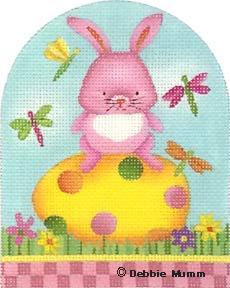 Melissa Shirley Designs Bunny On Egg MS Needlepoint Canvas