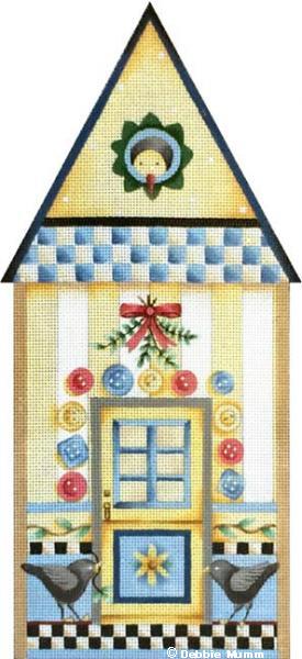 Melissa Shirley Designs Button Bird House MS Needlepoint Canvas
