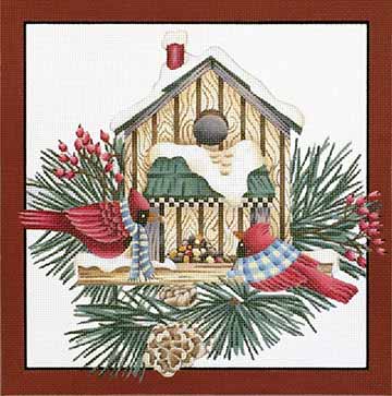 Melissa Shirley Designs Cardinal House MS Needlepoint Canvas