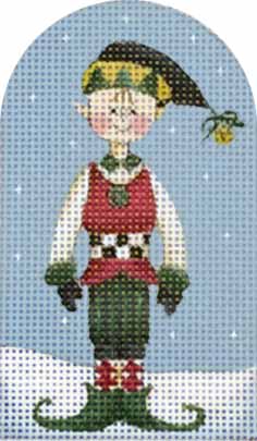 Melissa Shirley Designs Black Hat Elf MS Needlepoint Canvas