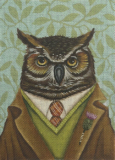 Melissa Shirley Designs Dapper Owl MS Needlepoint Canvas