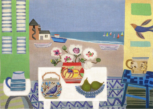 Melissa Shirley Designs Aldeburgh Beach 18m MS Needlepoint Canvas