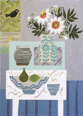 Melissa Shirley Designs Blackbird Window MS Needlepoint Canvas