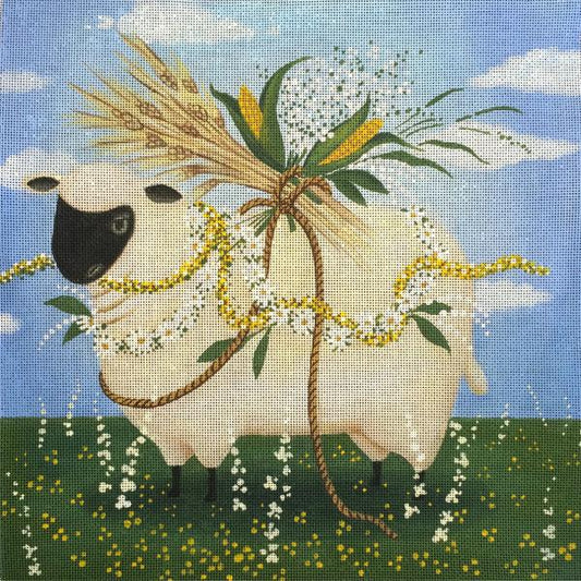 Melissa Shirley Designs Daisy & Corn Lamb MS Needlepoint Canvas