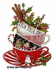 Melissa Shirley Designs Christmas Teacups MS Needlepoint Canvas