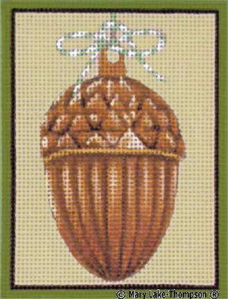 Melissa Shirley Designs Acorn Ornament MS Needlepoint Canvas