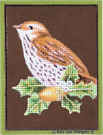 Melissa Shirley Designs Bird Ornament MS Needlepoint Canvas