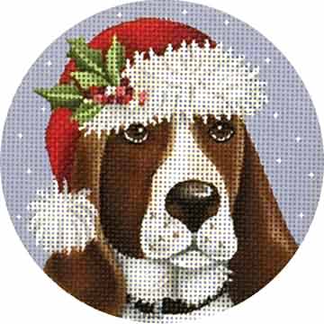 Melissa Shirley Designs Basset Hound MS Needlepoint Canvas