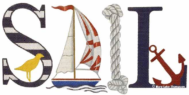 Melissa Shirley Designs "Sail" MS Needlepoint Canvas