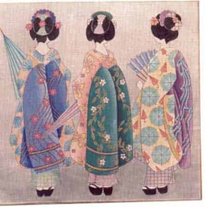 The Meredith Collection Treglown Designs Kimonos Needlepoint Canvas