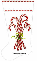 Melissa Shirley Designs Candy Cane Sock MS Needlepoint Canvas