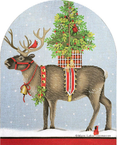 Melissa Shirley Designs Christmas Reindeer MS Needlepoint Canvas