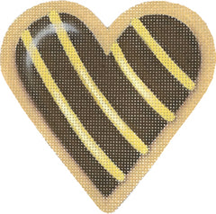 Melissa Shirley Designs Chocolate Cookie Heart Needlepoint Canvas