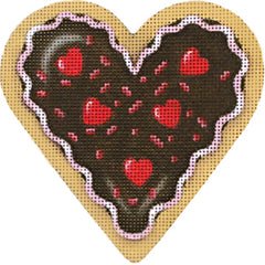 Melissa Shirley Designs Chocolate Red Hot Cookie Needlepoint Canvas