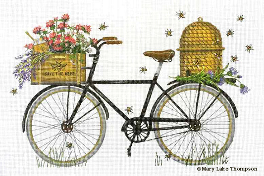 Melissa Shirley Designs Bee Bike MS Needlepoint Canvas