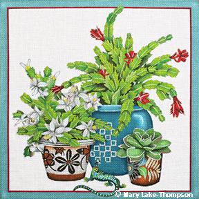 Melissa Shirley Designs Christmas Cactus MS Needlepoint Canvas