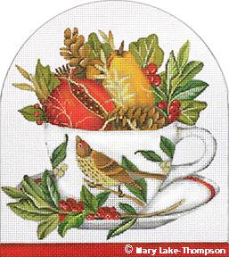 Melissa Shirley Designs Bird Cup MS Needlepoint Canvas