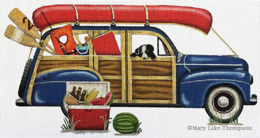 Melissa Shirley Designs Beach Woody MS Needlepoint Canvas