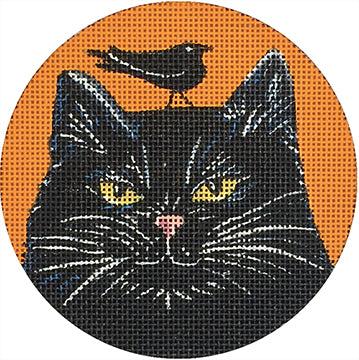 Melissa Shirley Designs Black Cat Ornament MS Needlepoint Canvas