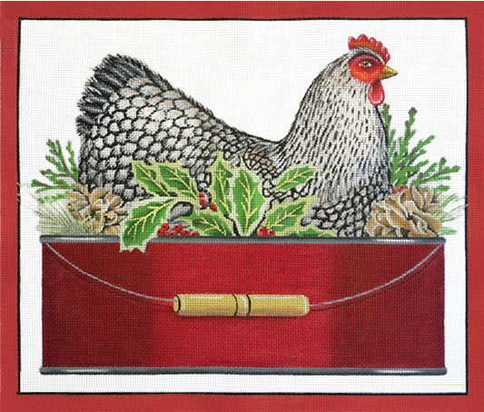 Melissa Shirley Designs Chicken Pot MS Needlepoint Canvas