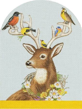 Melissa Shirley Designs Daisy Deer MS Needlepoint Canvas