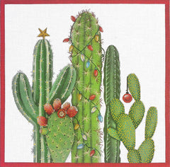 Melissa Shirley Designs Christmas Cactus MS Needlepoint Canvas