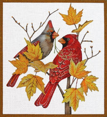 Melissa Shirley Designs Autumn Cardinals MS Needlepoint Canvas