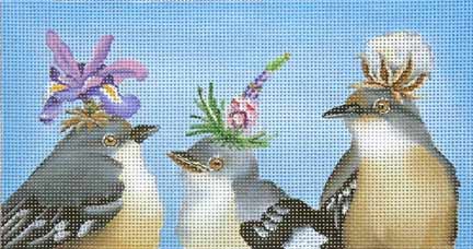 Melissa Shirley Designs Baby Mockingbirds Needlepoint Canvas